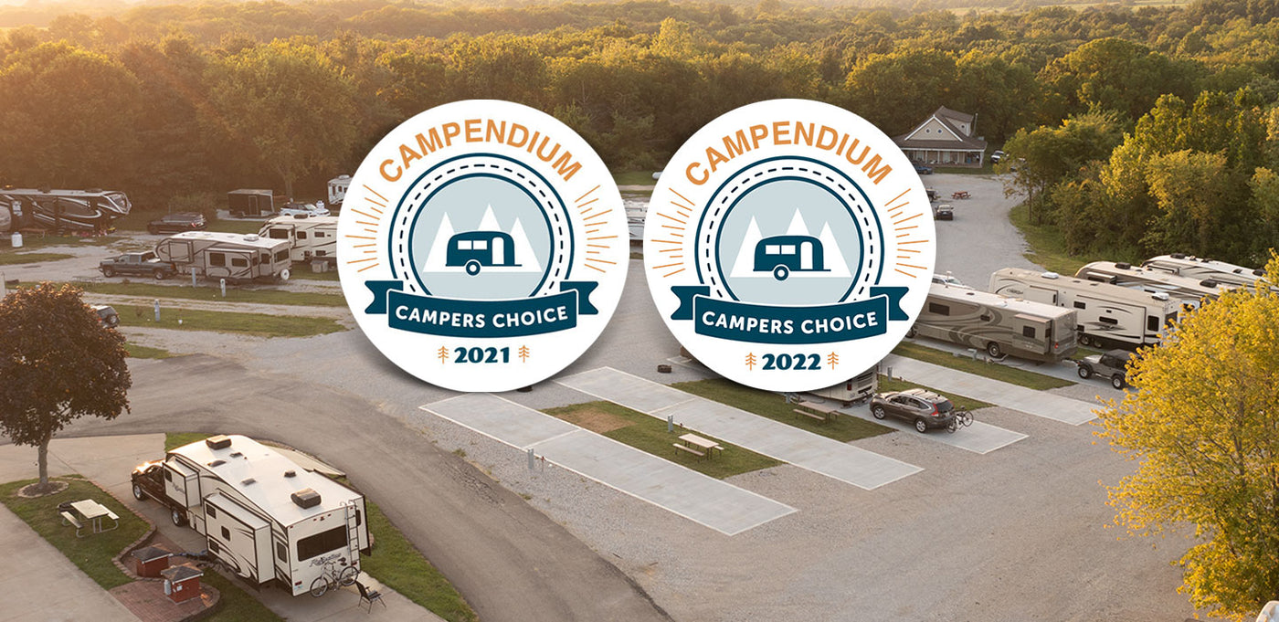 2021 and 2022 Campendium Campers Choice Award Recipients. 